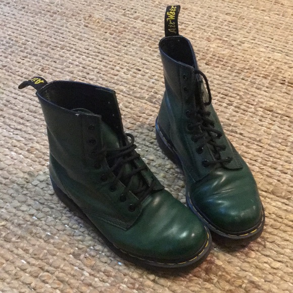 green doc martens womens